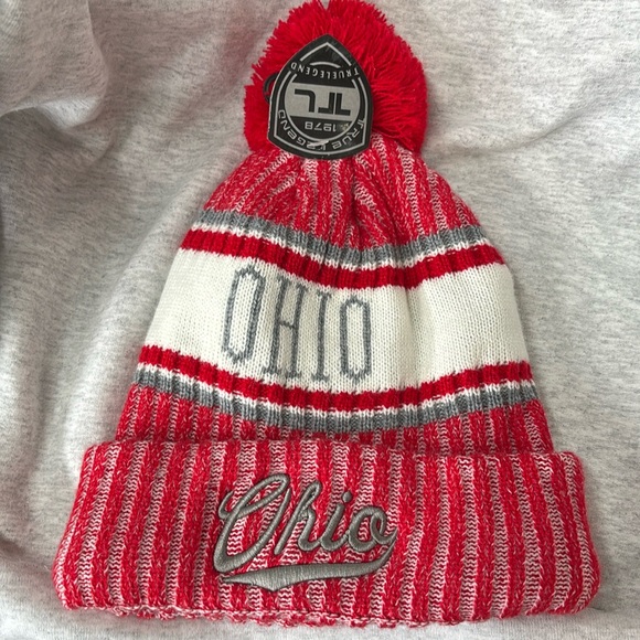 True Legend Accessories - Ohio State Knit Toboggan Cap Hat Football Buckeyes‎